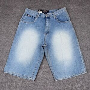 Vintage Webs Jean Shorts Mens 36 Blue Baggy Wide Leg Cargo Skate Grunge NWT